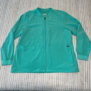 Adar Zippered Bomber Scrub Jacket